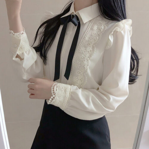 Dark academia shirt white